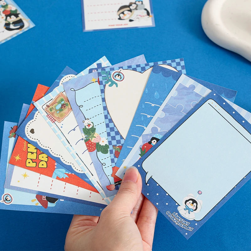 TIANZI 60/240 Pcs Penguin Theme Loose Leaf Decorative Paper Notes Memo Message To-Do List Office Stationery Supplies Qme