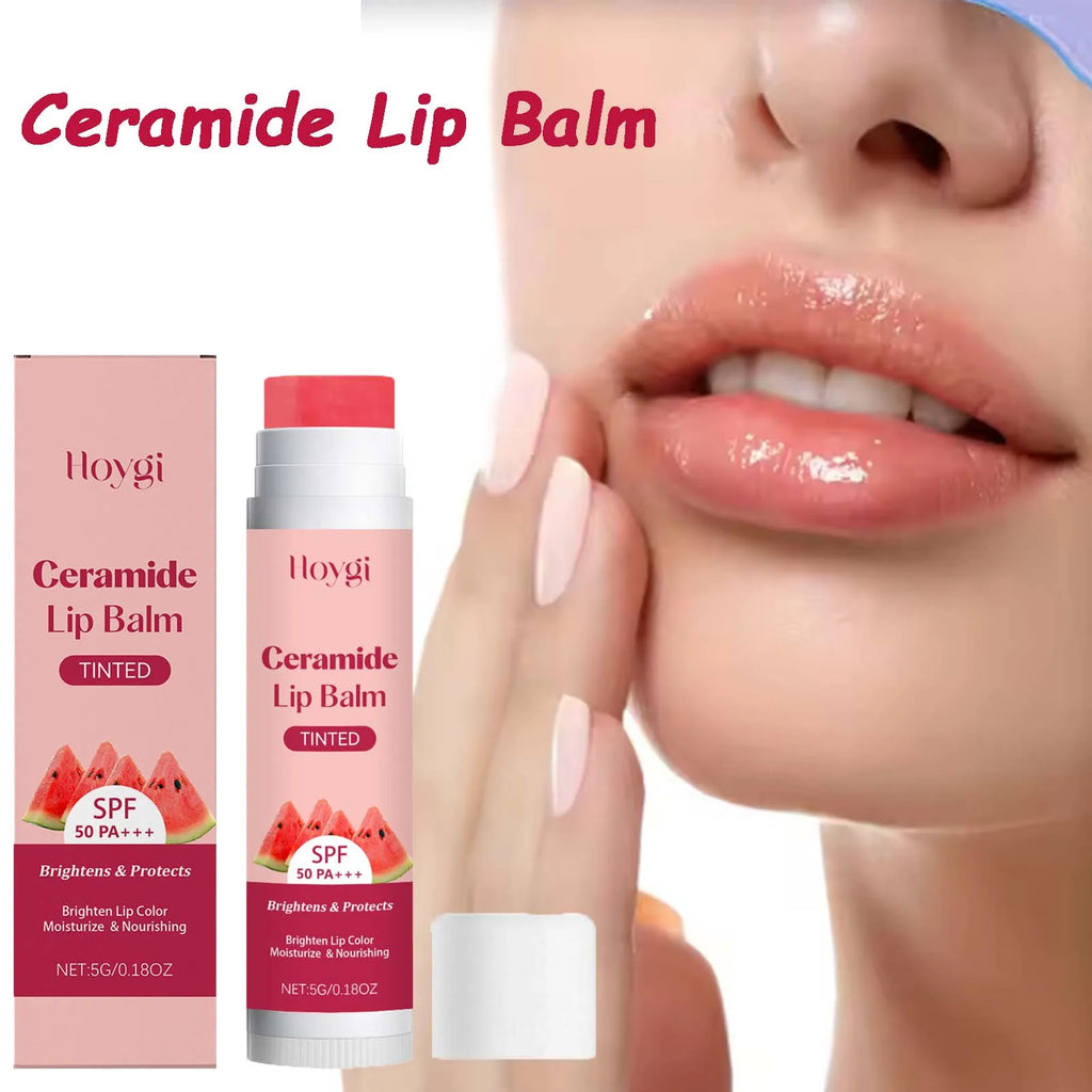 Ceramide Lip Balm Brightening Lips Lighten Lip Melanin Daily Moisturizing & Hydrating Repair Dry Chapped Lips Protection Qme