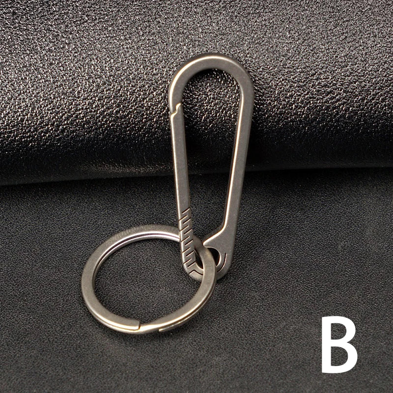 Titanium Buckles EDC Outdoor Tool Alloy Keychain Tiranium Buckle Key Qme B