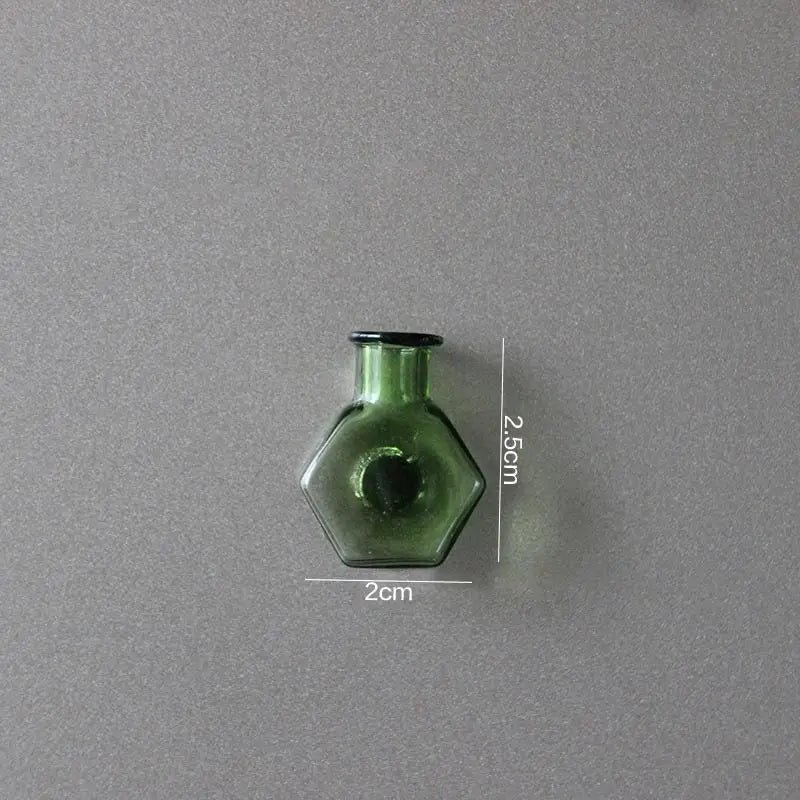 Mini Glass Vase Fridge Magnet DIY Porcelain Vase Flowers Refrigerator Message Sticker Plant Magnet Green Gift Kitchen Qme G