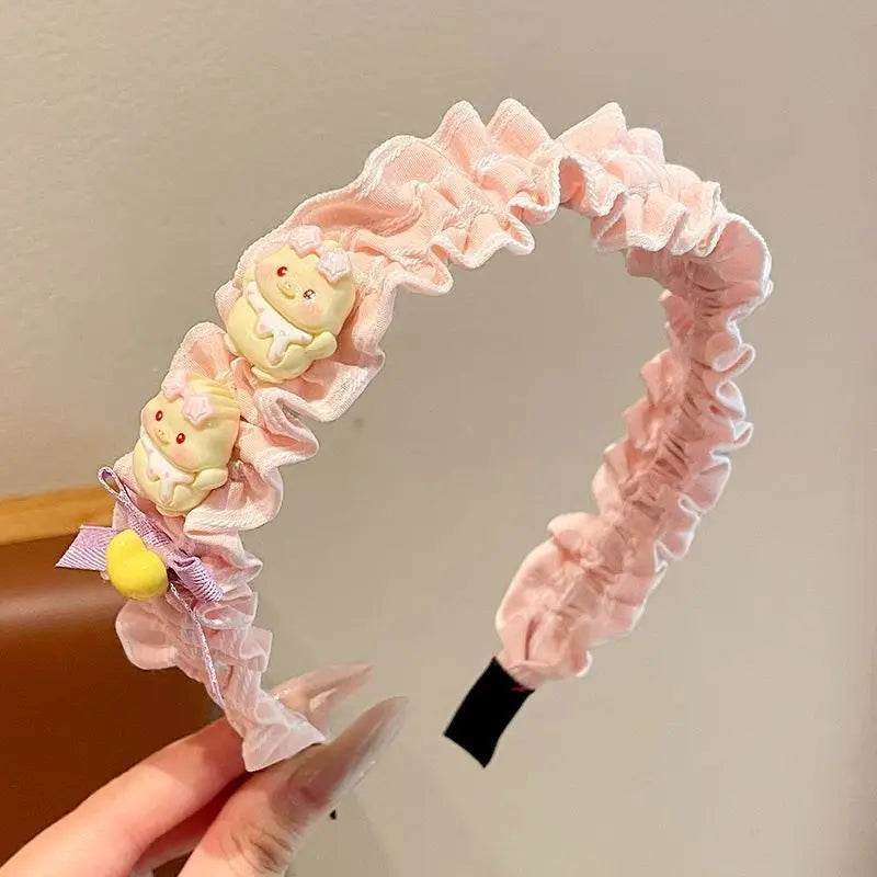 Hello Kitty Kuromi Lace Ruffled Headband Perfect Accessory Students Qme 3