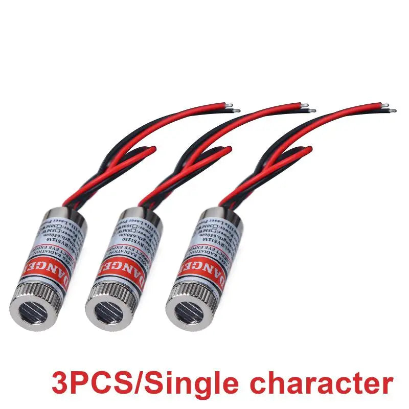 1 2 650nm 5mW Laser Diode Head Red Point Line Cross Module 5V Pointer Qme A2 3PCS