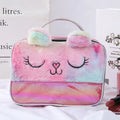Portable Cosmetic Pouch Zipped Travel Wash Bag Versatile Storage Qme dark pink M
