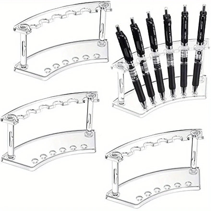 1pc or 2pcs 6-Slot Plastic Pen and Makeup Brush Holder for Home and Office Organization Qme