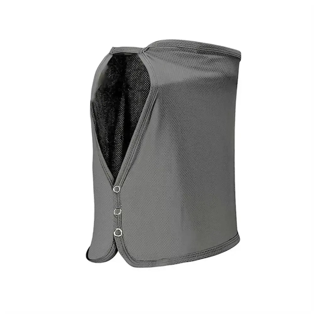 Breathable Solid Color Ice Silk Sunscreen Mask Quick Drying Scarves Cycling Scarf Neck Protector Shawl Face Veil Cycling Qme Dark Grey-Short-