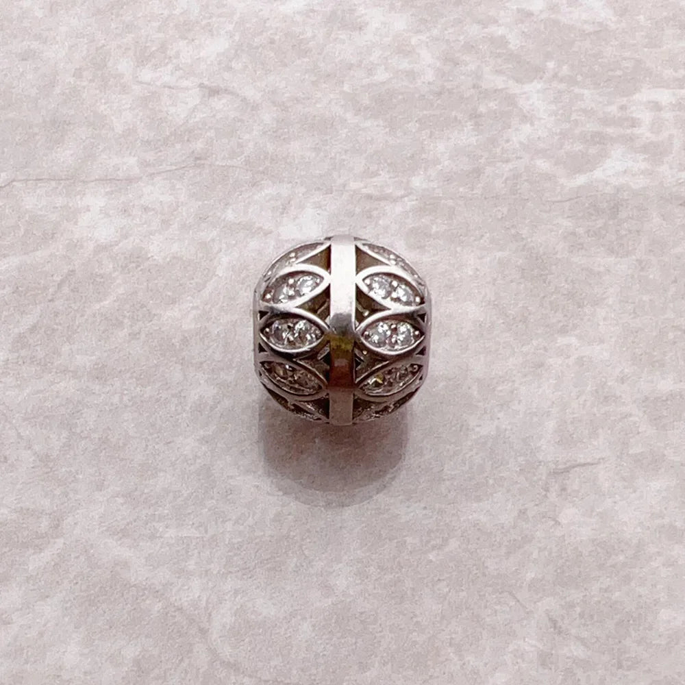 Bead Leaves 925 Sterling Silver Romantic Gift For Women Europe Feminine Karma Charms Jewelry Accessories Qme