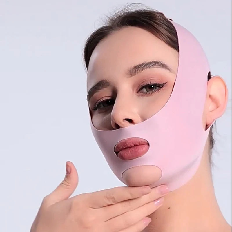 Adjustable Face Sculpting Sleep Mask Breathable Elastic V-face Qme