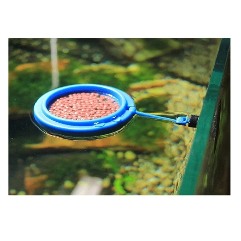 Fish Feeding Ring Feeder Fishing Equipment For Food Flakes Aquarium Mini Accessory Fish Tank Tool Water Koi Tropical Guppy Tetra Qme