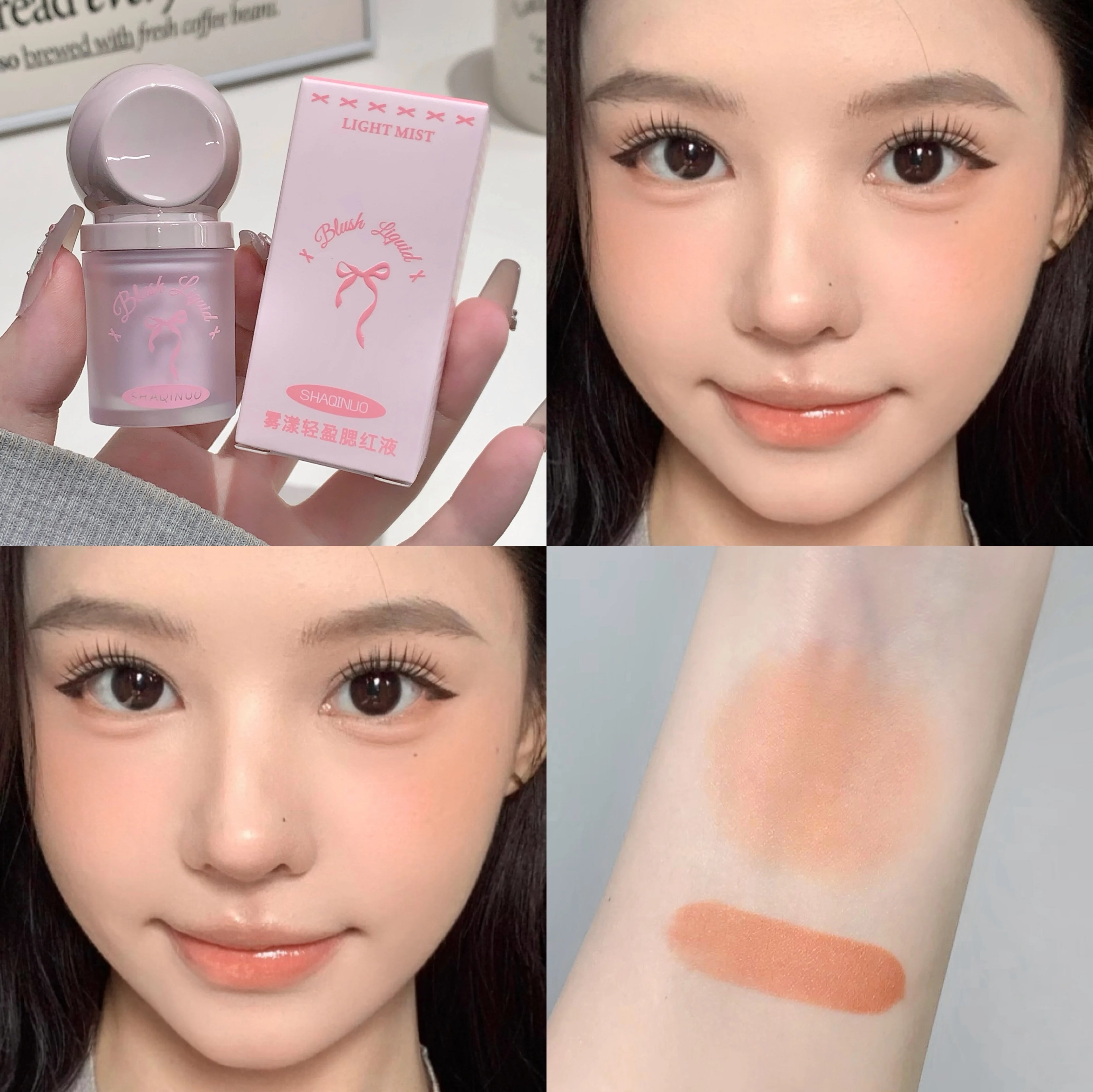SHAQINUO Light Blush Liquid Moisturizing Mirror Vitality Whitening Qme S9053-1