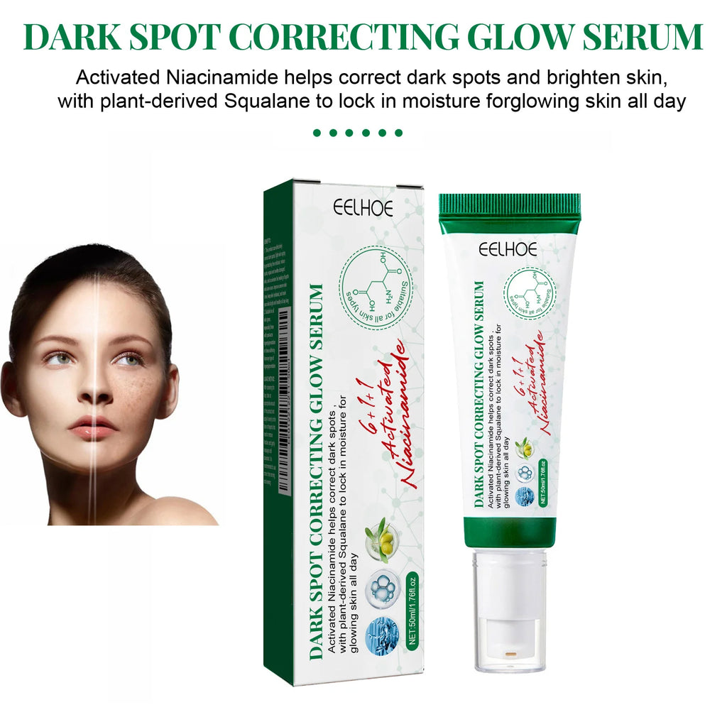 Nicotinamide Dark Spot Corrector Facial Serum Fade Melanin Acne Freckles Removal Brightening Improve Dull Face Care Essence Qme