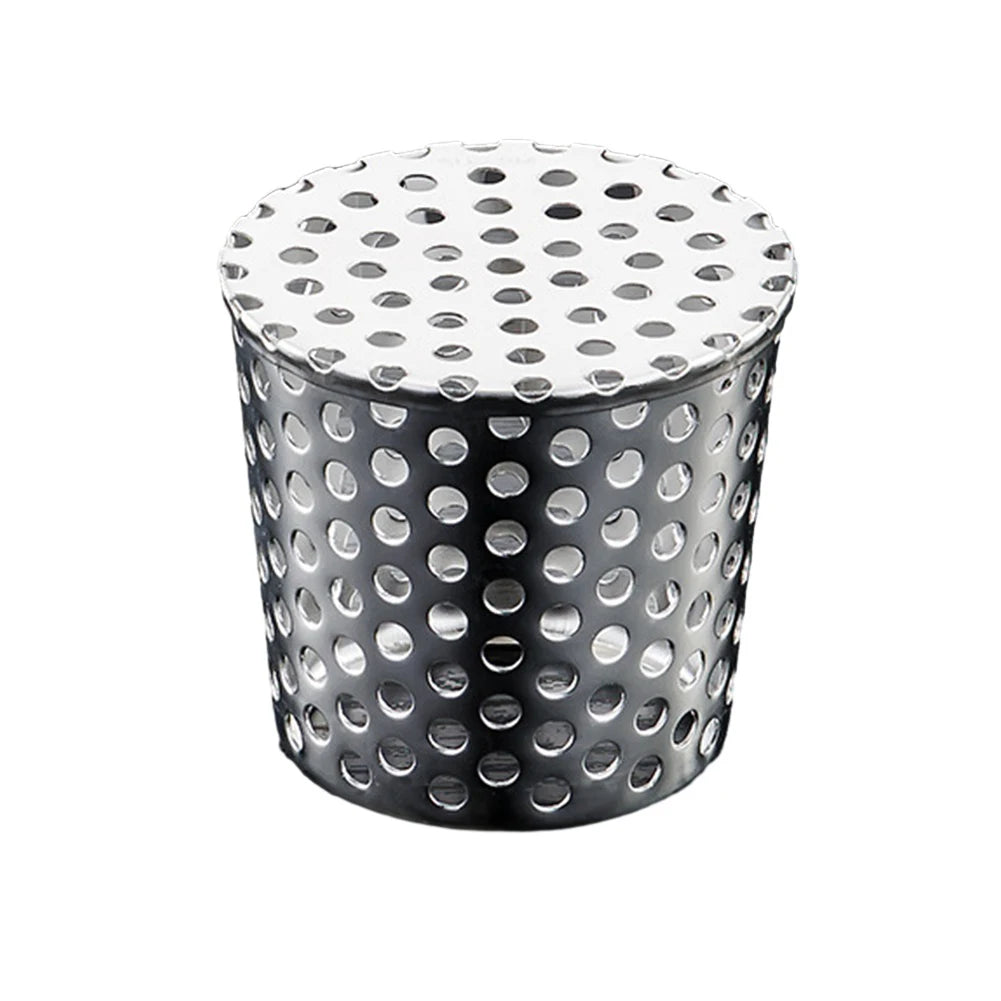 Balcony Drainage Roof Floor Drain Cover Rain Pipe Cap Stainless Steel Hair Waste Collector For Kitchen For Bathroom Qme 75mm