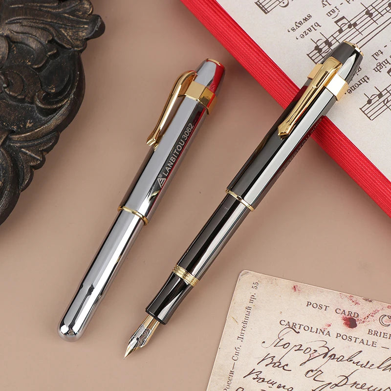 3062 Unique Antique Brass Pocket Roller Ball Pen Short Portable Pens Qme