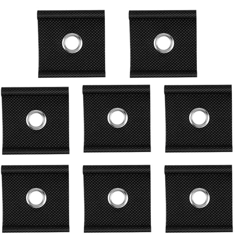 6-12PCS RV Camping Awning Hooks Clips Stainless Steel Sunshade Rail Hook RV Tent Hangers Sunshade Hook Clips Camper accessories Qme Black 8pcs