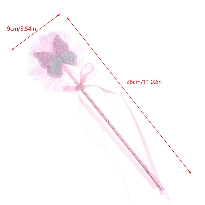 Butterfly Stick Fairy Wand Princess Cosplay Props Wand For Girls Birthday Halloween Party Supplies Qme