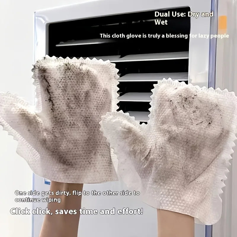 20Pcs Disposable Car Cleaning Gloves-Dust Removal Wipes For Home Non-woven Anti-Static Auto Interior Cleaning Tools Qme