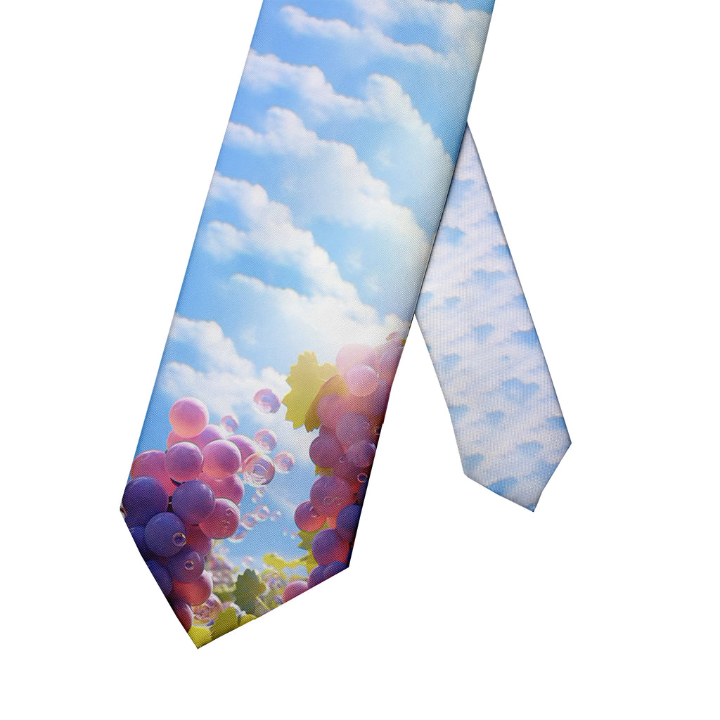 Strawberry Grape Peach Pattern Tie Interesting Fruit 3 Printed Men's Qme