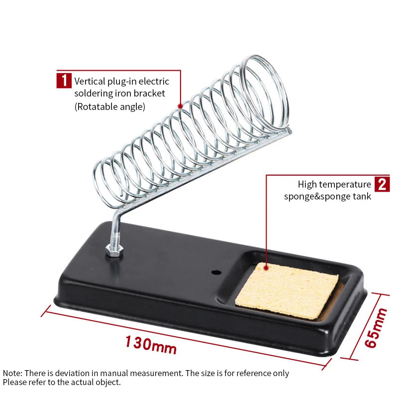 Portable Soldering Iron Stand Holder Tin Welding Cleaning Sponge Qme