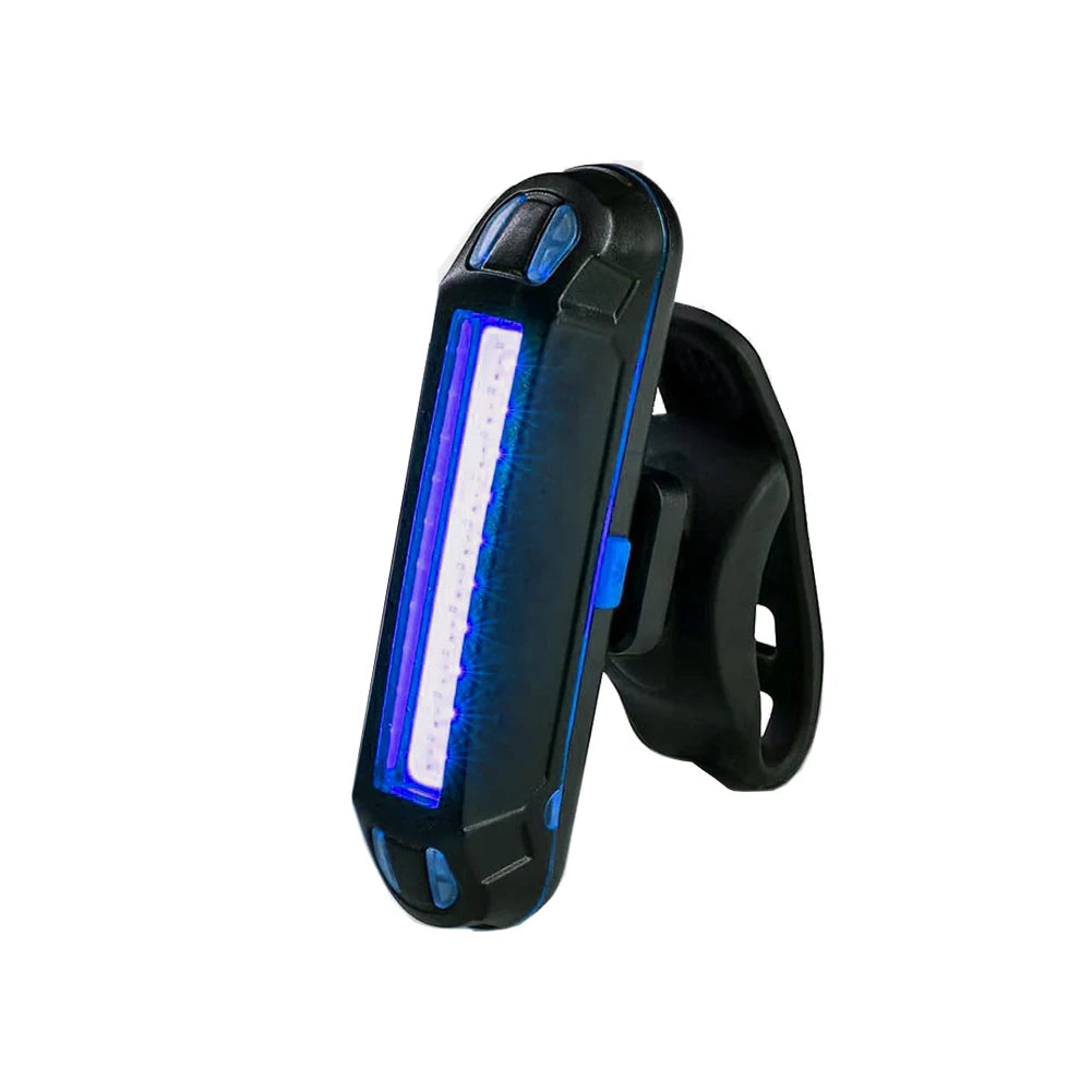 Bike Rear Tail Light, USB Rechargeable LED Safety Light for Bicycle, Ultra Bright Waterproof Cycling Taillight Fits on Any Road Qme 1PC(Red-Blue light) 300-600 Lumen < 1000 Mah