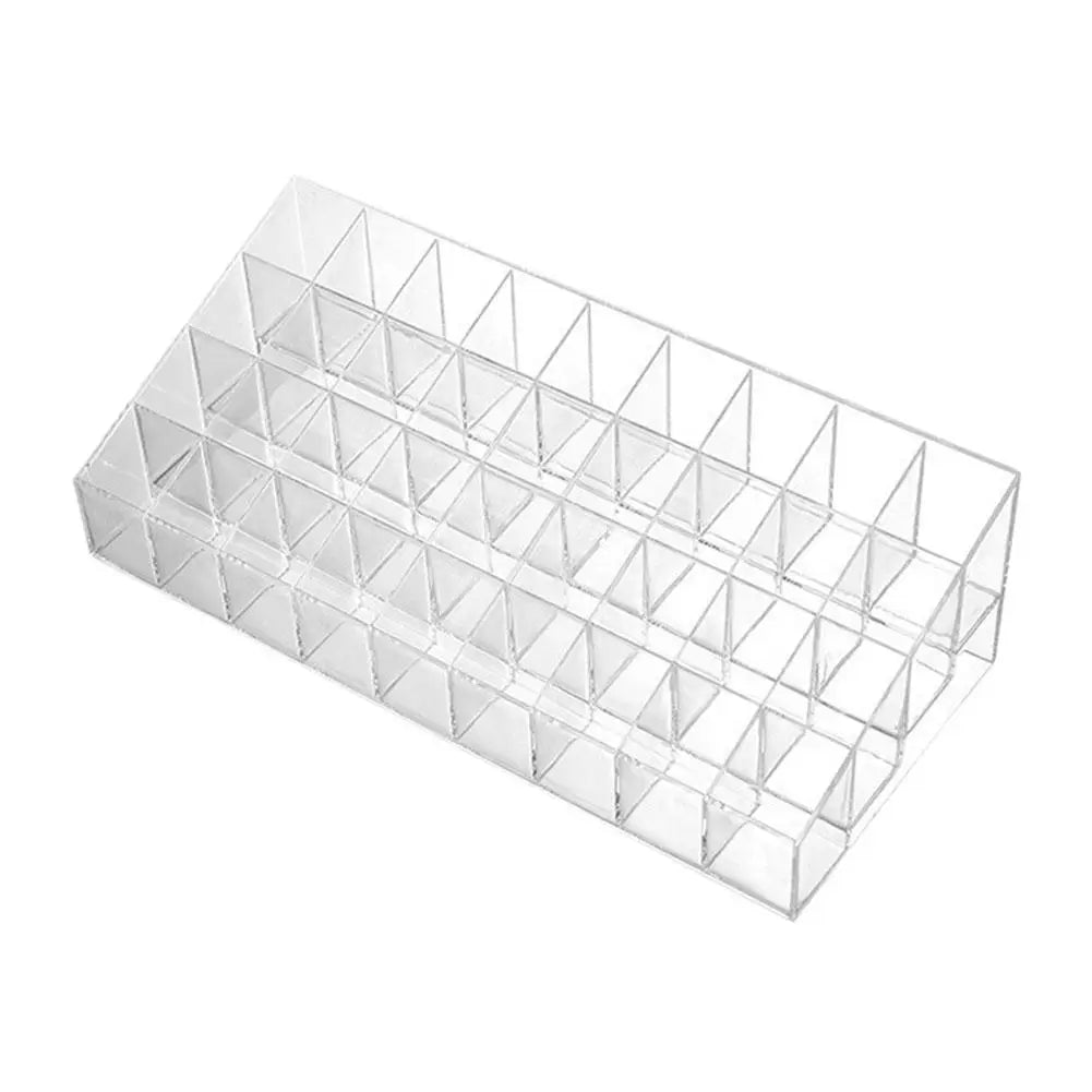 4 Sizes Lipsticks Holder Clear Acrylic Lipgloss Lipstick Organizer Qme D-36 grids