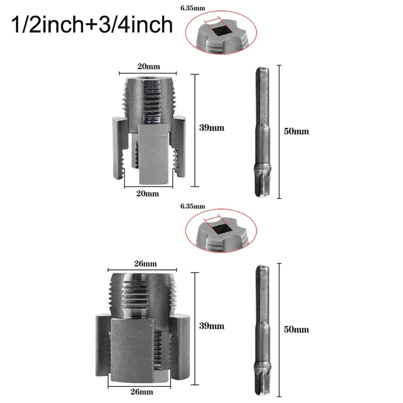 1 3 PPR PVC Water Pipe Threader Tapping Toolinternal Thread External Qme 1SET