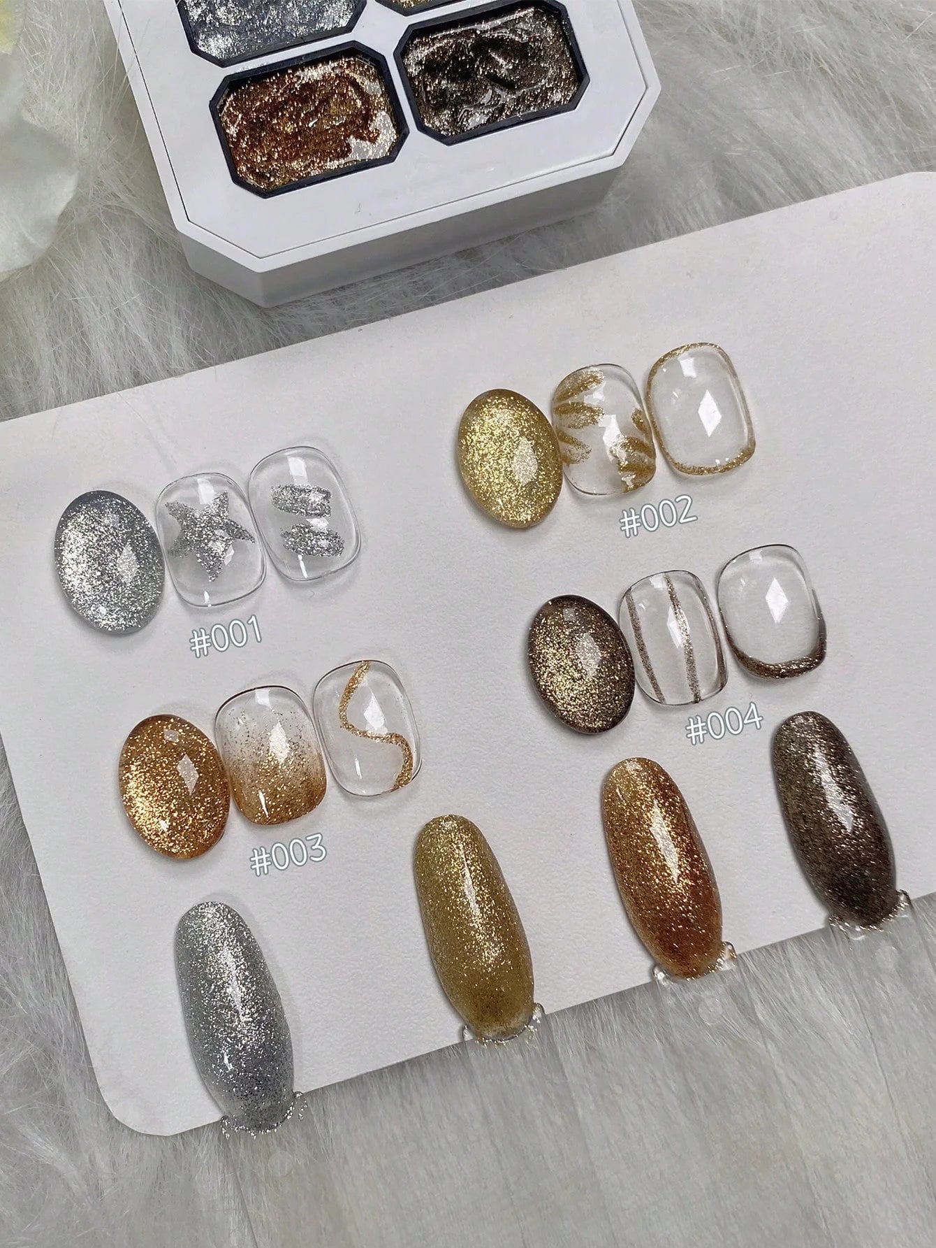 4 Colors Metal Wire Adhesive Solid Gel Nail Polish Gradient Semi Qme