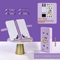 1 Foldable Reading Bookshelf Multi-function Pen Case Pencil Box Qme 36.6CM purple