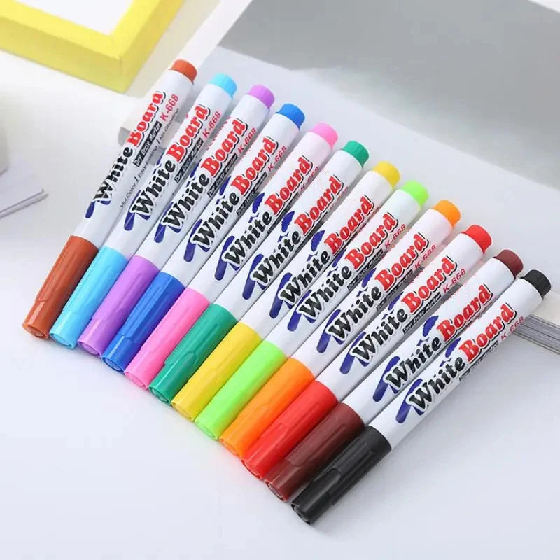 New Marker Set Watercolor Pen Refill Marker Art Supplies School Washable Christmas Gift 12 Color Refill With Spoon Qme