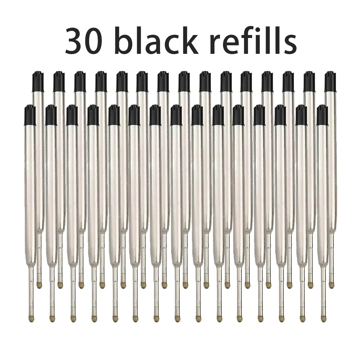5-30pcs L:3.9 In Ballpoint Pen G2 Metal Refills Blue/Black/Red Ink for Pens Medium Point Rods for Writing Office Stationery Qme 30 black