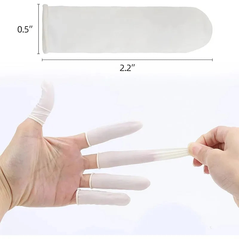 2 bags 200g Sterile Medical Finger Cots Disposable Single-Head for Doctor Examination Wound Surgery Sterilized Sheaths Qme