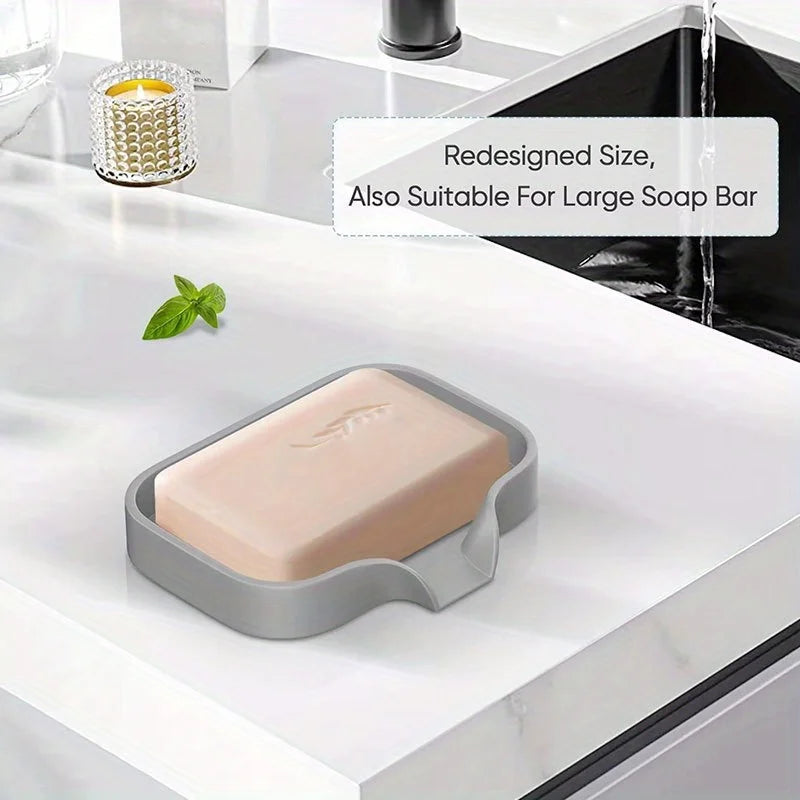 [Silicone Sink Organizer] Silicone Sink Organizer | 1pc Non-Food Contact Soap Sponge Holder | Waterproof Countertop Storage Qme