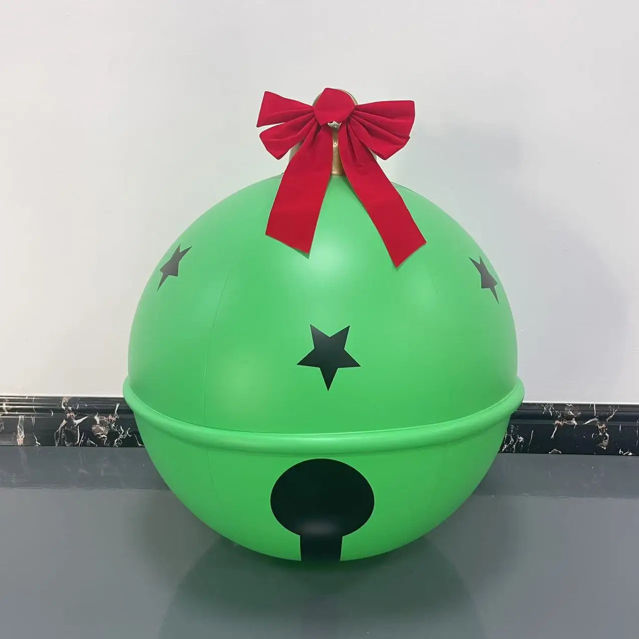 Large Christmas Ball Ornament Inflatable Bell Extra-Large Christmas Tree Decoration Outdoor Balloon Festive Holiday Decor Qme light green 60cm