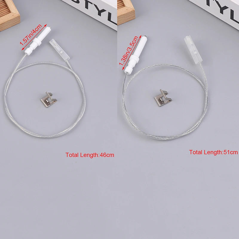 Gas Cooktop Stove Spare Igniter Electrode Spark Plug With Wire Ignition Ceramic Pin Ceramic Height 35mm 40mm For Gas Cooker Qme