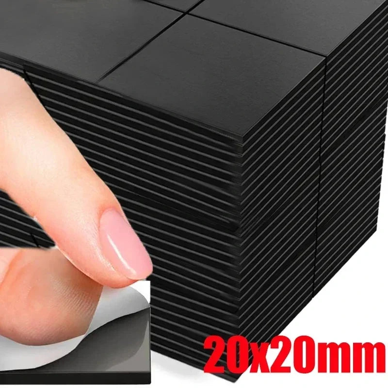 Wholesale Magnetic Sheets Square and Round Self Adhesive Magnet Sheet for Household Refrigerator Office Flexible Sticky Stickers Qme Square 200PCS