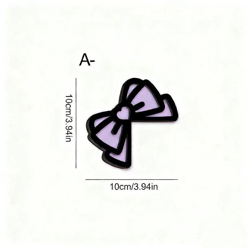 1/2Pcs Bowknot PC Accessories Kawaii 2D Bow Monitor Decor Cute Desktop Decoration For Gaming Setup Screen Home Office Qme A7
