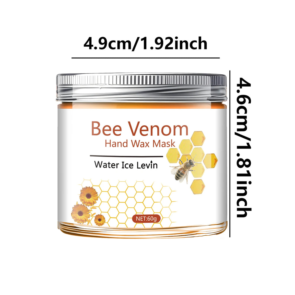 60g Bee Venom Chamomile Hand Mask, Natural Plant Ingredients, Physical Exfoliation Makes Hands and Feet Smoother, More Delicate, Moisturized, and Radiant, Suitable for Hands and Feet Qme