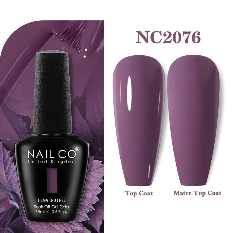 NAILCO Green Series Dark Gel Nail Polish Lasting Hybrid Base Matte