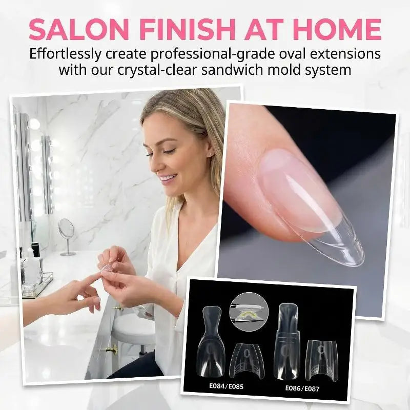 Coffin Nail Forms Mold Salon Acrylic Extension Professional Sandwich Qme