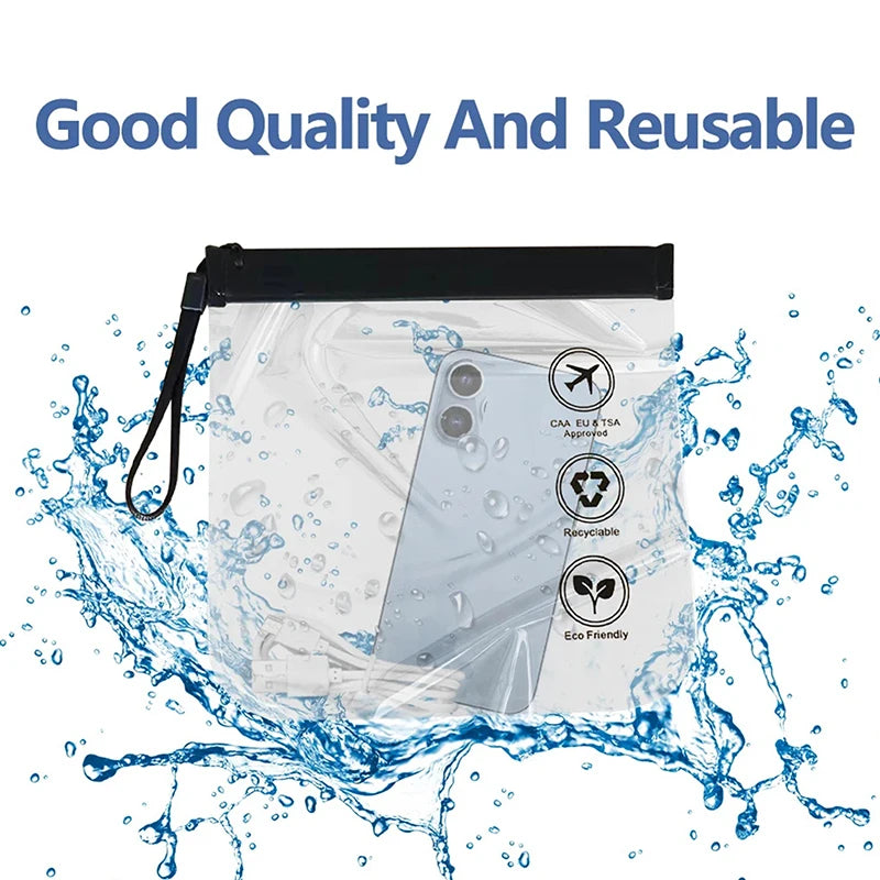 Women Reusable Airport Security Toiletry Bag Luggage Transparent Qme