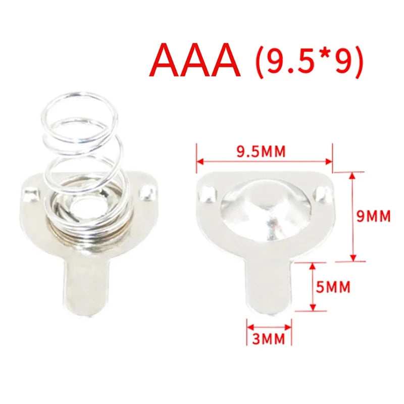 20 DIY Accessory AA AAA Battery Box Positive Negative Sheets Spring Qme AAA 9.5X9MM