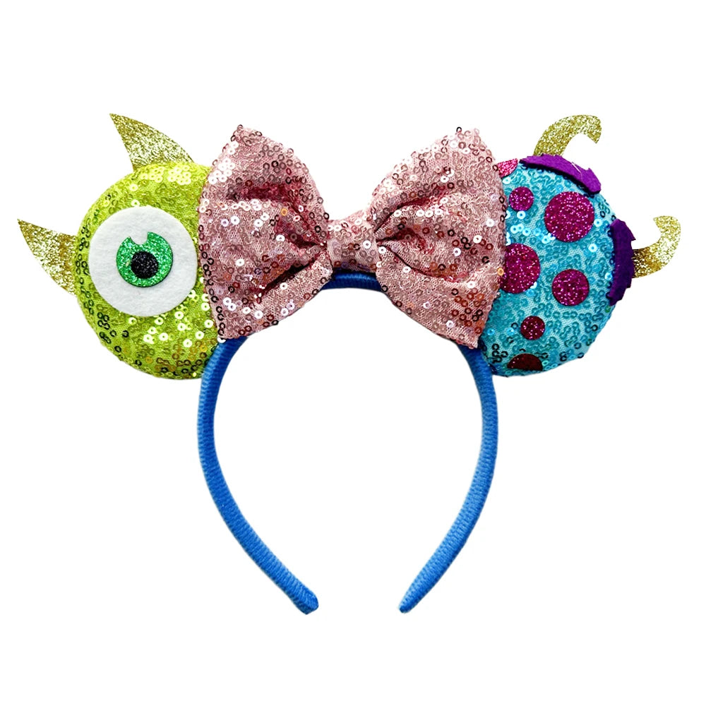 NEW Sullivan Mickey Ears Headband Monster Inc Minnie Mouse Hairband Women Cartoon Character Cosplay Hair Accessories Kids Party Qme Headband 4