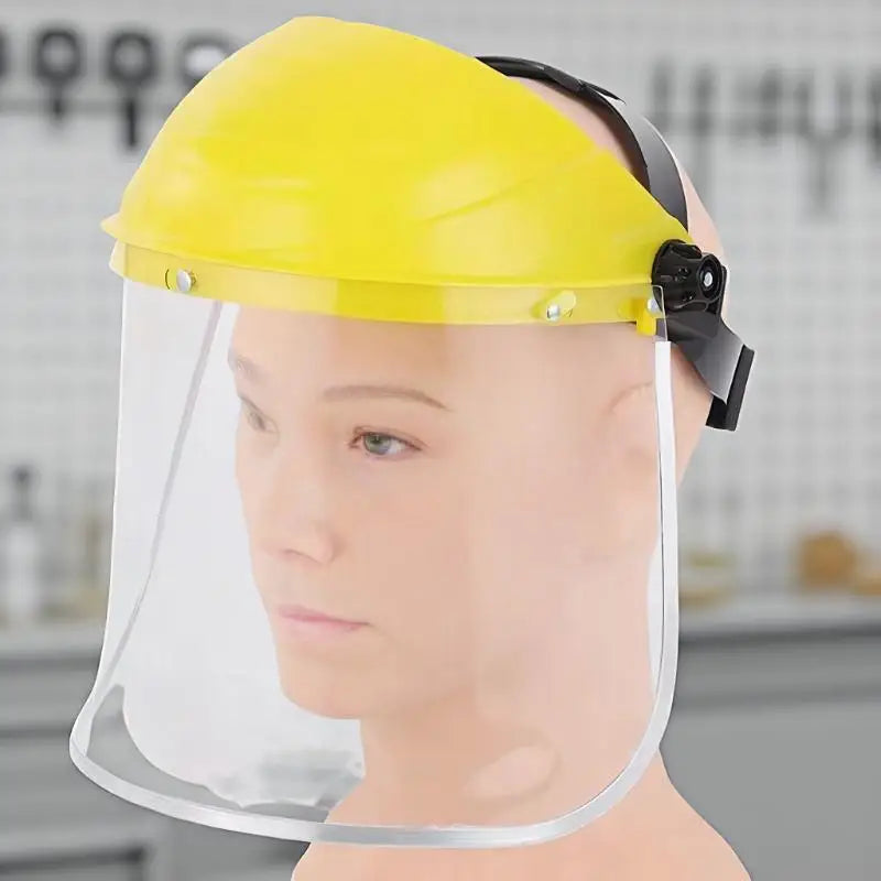 Safety Hard Face Shield Protective Mask Adjustable Head Strap Full Qme