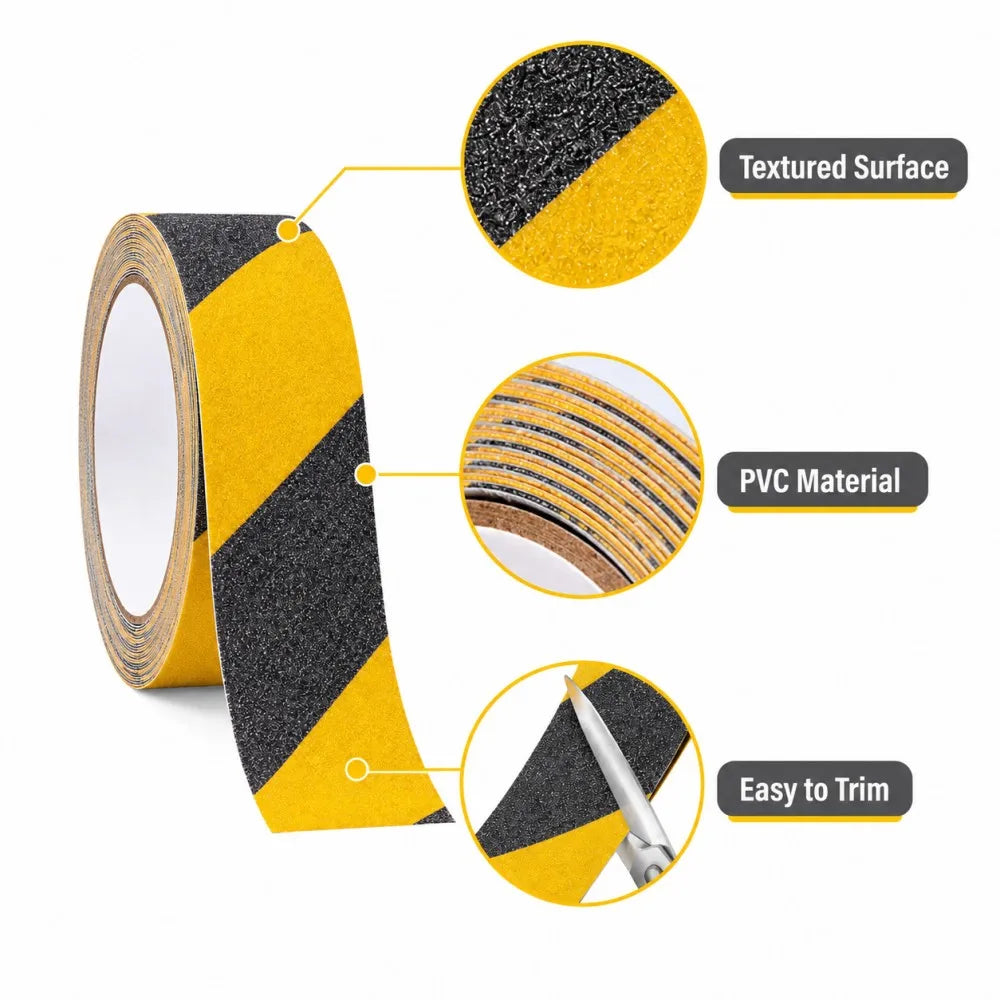 Anti Slip Adhesive Tape Non Skid Traction Strip for Bathroom Bathtub Edge Shower Floor Tile Kitchen Stair Treads Qme