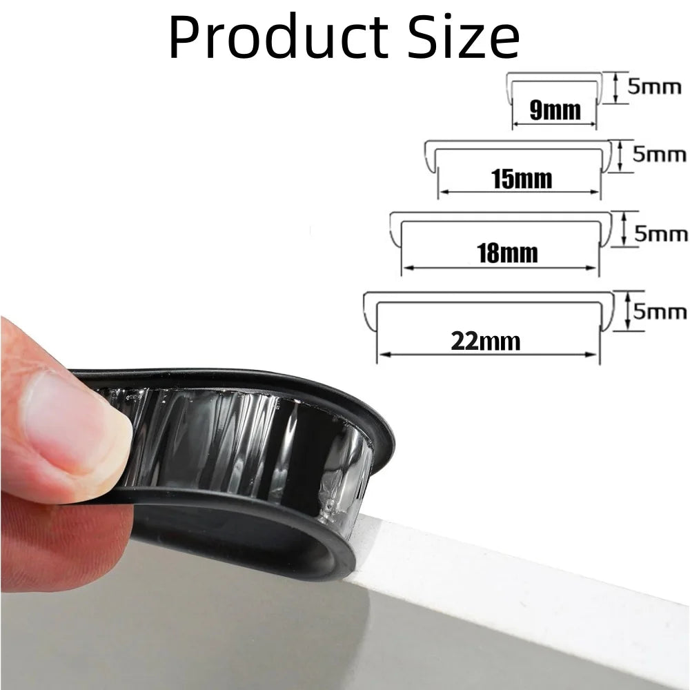 10M U-shaped Edge Banding Table Chair Edge Banding Self-adhesive Scratch Resistant Corner Protection Furniture Decorative Strip Qme