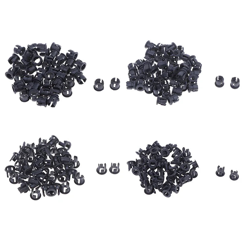 Plastic LED Holders Clips-bezels Mounts Cases Housings Black Qme