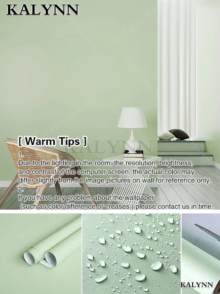 Vinyl Peel Stick Stickers PVC Self-adhesive Wallpaper Wall Furniture Qme Pea Green 500cmx55cm