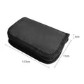 Portable Blood Glucose Meter Storage Bag Household Blood Pressure And Oxygen Meter Carrier Organizer Black Zipper Storage Bag Qme black