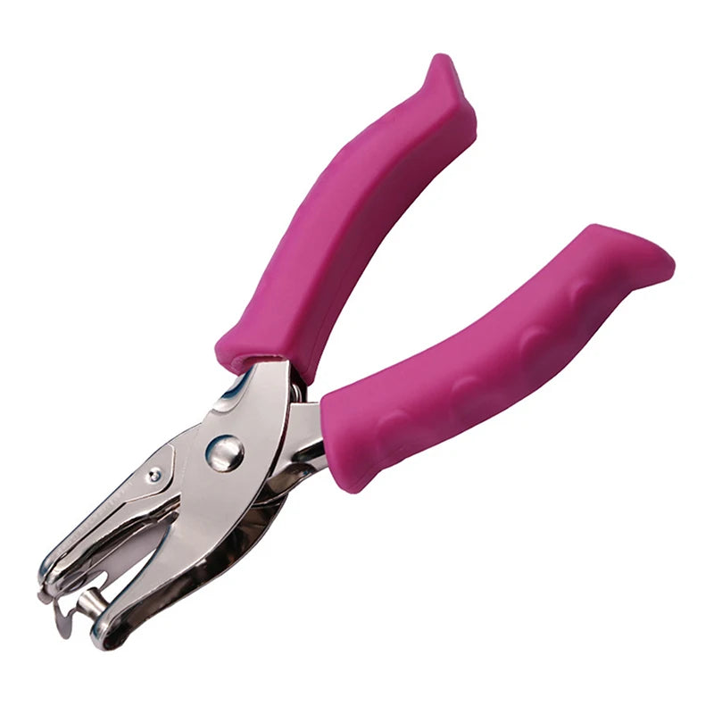 Kawaii Single Handheld Circle Shaped Hole Puncher Capacity 3 Qme