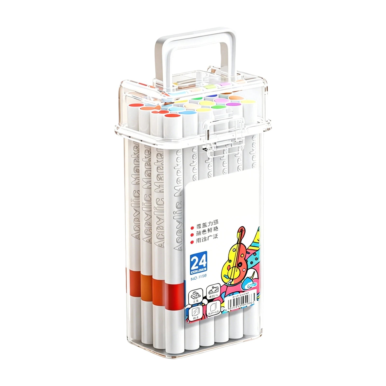 Colorful Washable Acrylic Markers for Artists Coloring Drawing Scenery Landscape Natural Kids School Sationary Water-color Pens Qme