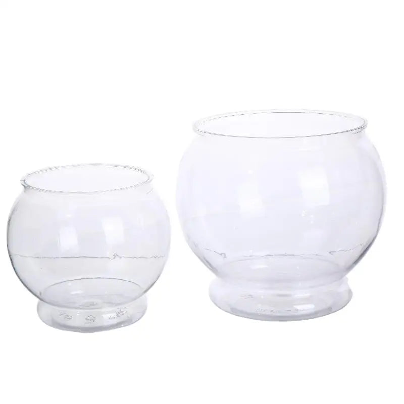 Pet Plastic Lightweight Desk Aquarium Bowl Home Decor Transparent Qme