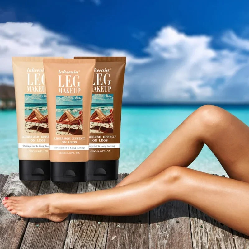 3 Colors Leg Body Makeup Foundation 30/100ml Waterproof Long Lasting Anti-Transfer Concealer Even Skin Tone Body Tanning Cream Qme